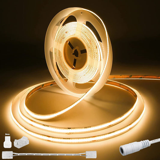 Tira de Luces LED PAUTIX Blanca Cálida Superbrillante 6,1m Flexible CRI90+ para Proyectos de Iluminación de Gabinete de Casa