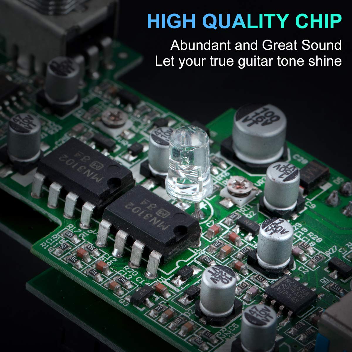 lotmusic Pedal de efectos de guitarra eléctrica Mini tipo único DC 9V True Bypass (Analog Chorus)