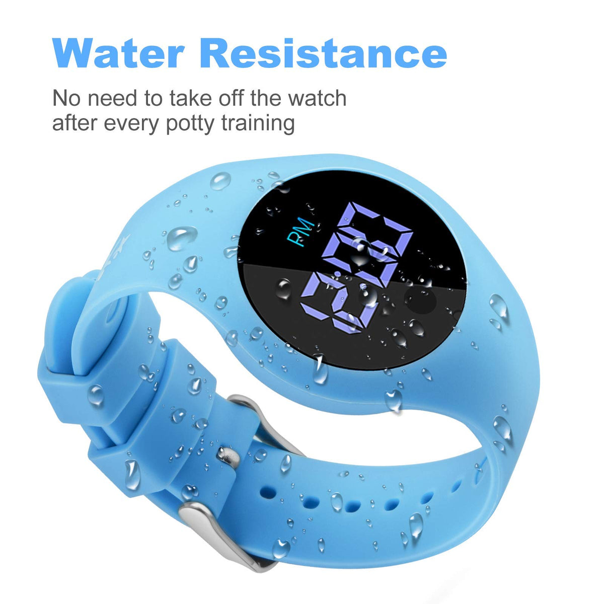 UpPro - Reloj de entrenamiento con temporizador de cuenta atrás, recargable y resistente al agua para niños y niñas, color azul
