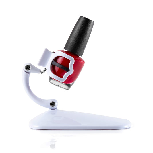 Soporte para botella de esmalte de uñas con agarre y punta – Soporte inclinado y antiderrames para pintura de uñas, herramientas de arte de uñas y accesorios de esmalte para Mani y Pedi
