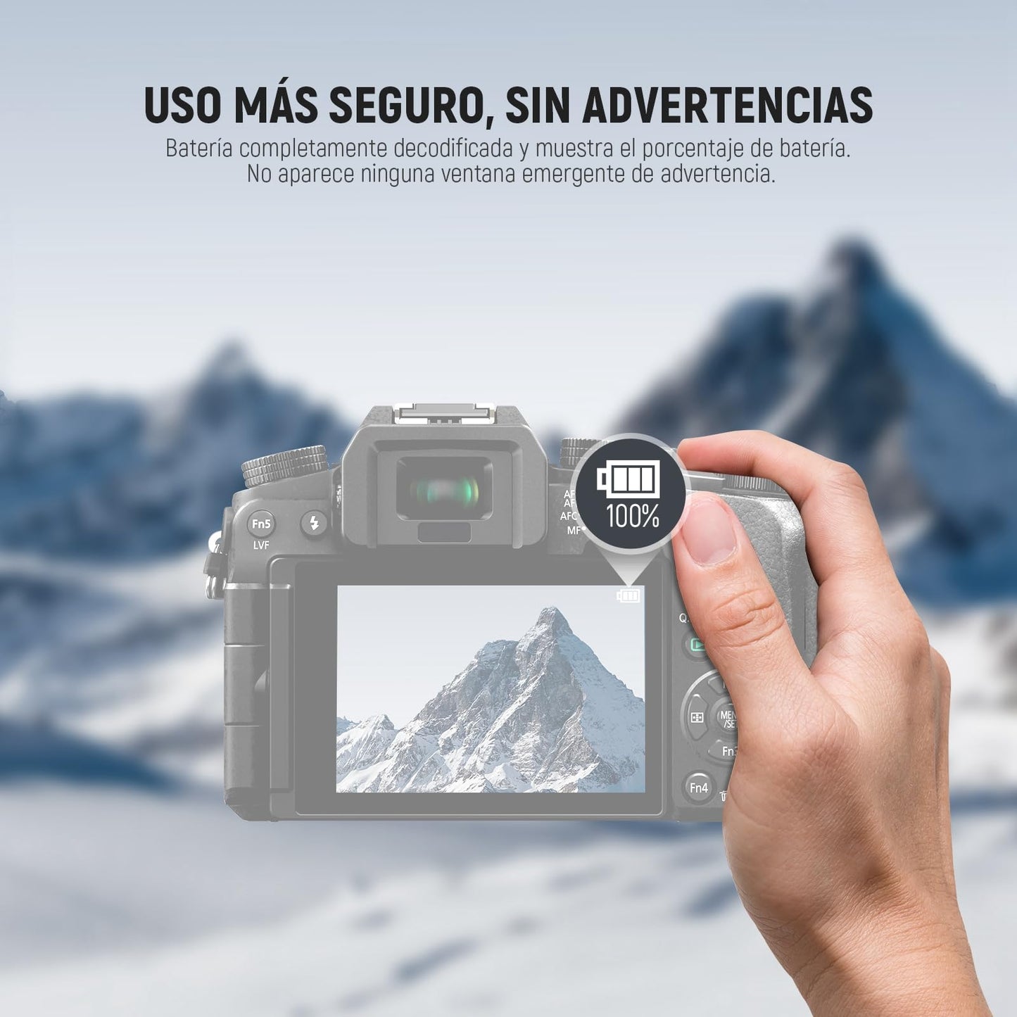 Batería Repuesto NEEWER 1100mAh Cámara Lumix con Cable Carga Rápida USB Tipo C