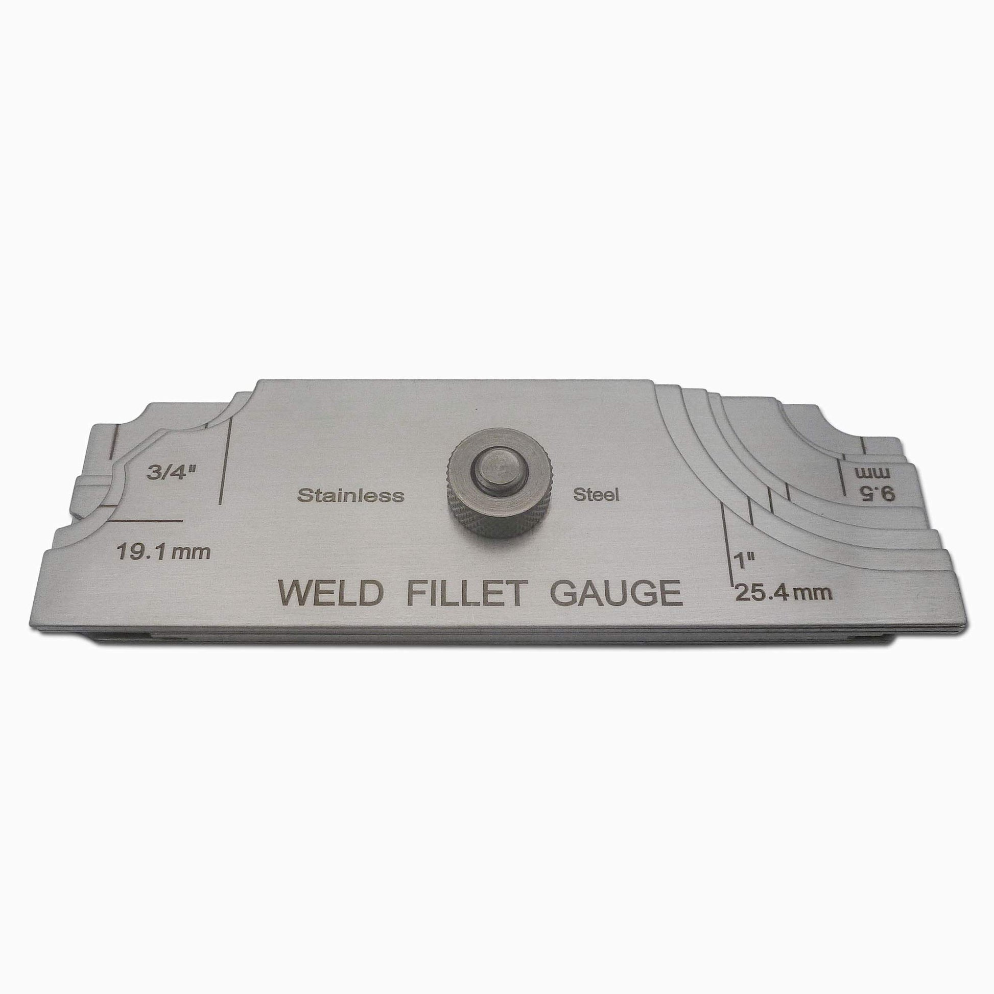 GZTIGWELD 7Piece Fillet Weld Set Gage Welding Inspection Test Ulnar RL Gauge Inch & Metric