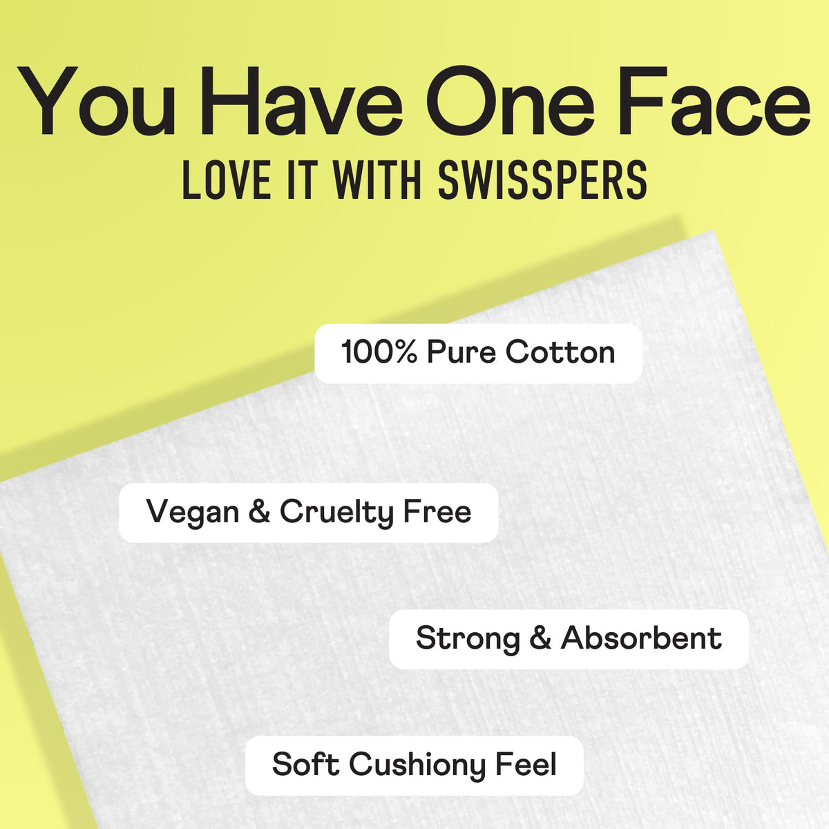 Almohadillas Faciales de Algodón Ultra Suaves Premium Swisspers Blanco Pack de 3