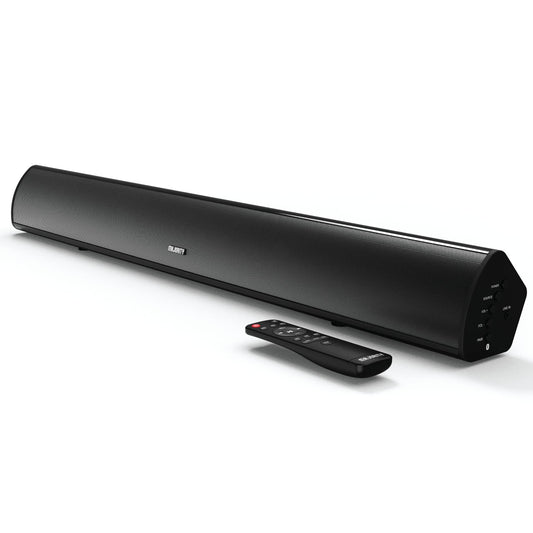 Majority - Potente barra de sonido estéreo de 120 W para TV, sonido de 2.1 canales, barra de sonido 3D de cine en casa con subwoofer incorporado | HDMI ARC, Bluetooth, óptico, RCA, USB y reproducción