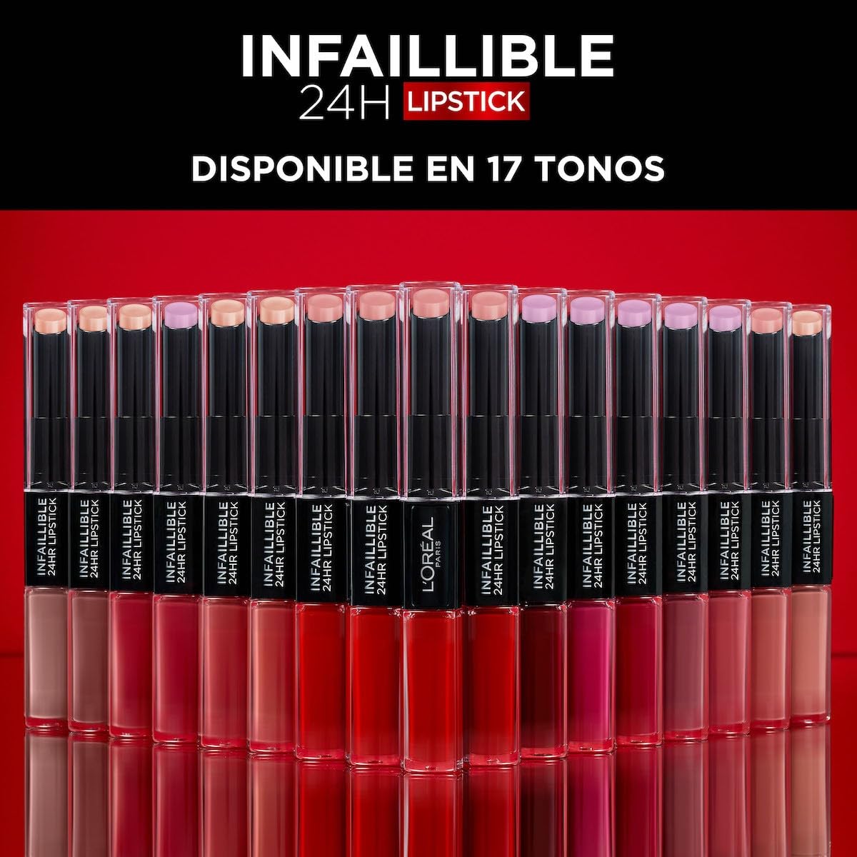L'Oréal Paris, Infallible 24hr Lipstick, labial de larga duración de dos pasos: líquido y balsamo, Tono 806 Ifinite Intimacy