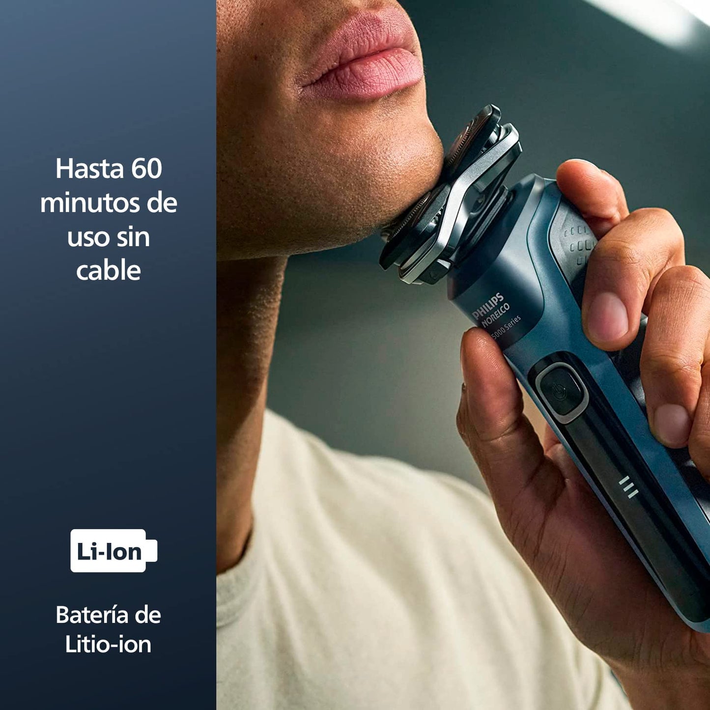 Afeitadora Eléctrica Philips Serie 5000 Negro Cuida la Piel para Hombre