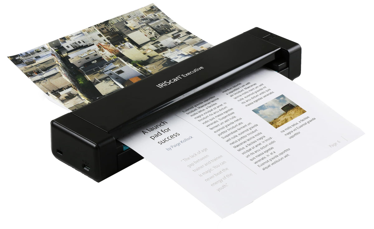 Escáner Portátil IRIScan Executive v4pro Platino Duplex para Documentos y Recibos con Editor de PDF para Computadoras