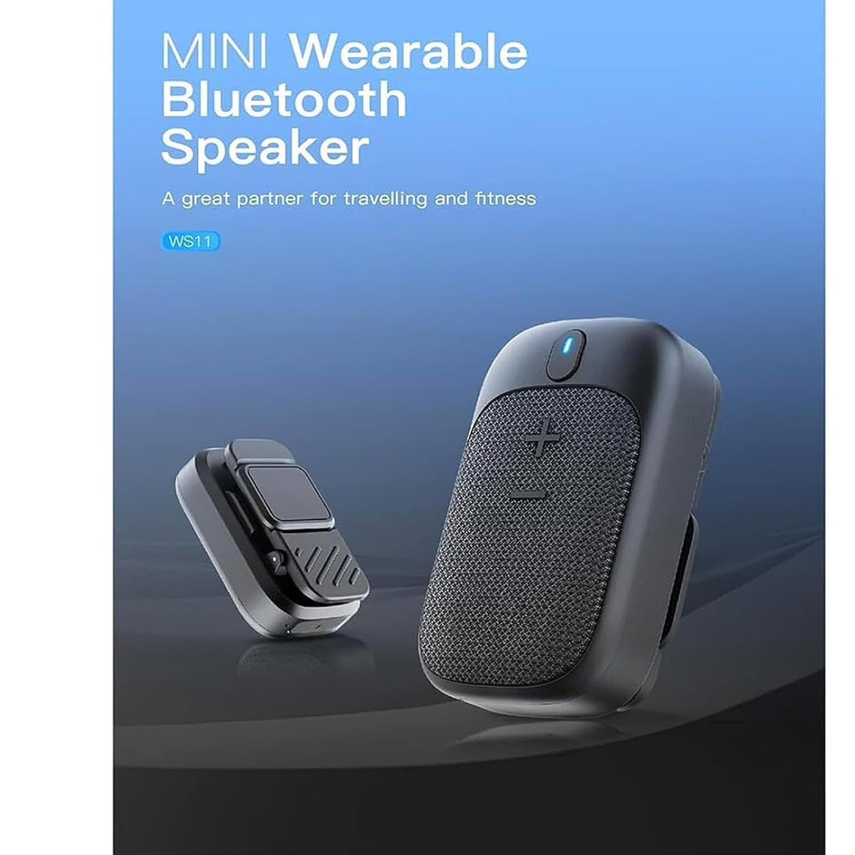 Altavoz Bluetooth Portátil BYDGUMEI Beige Claro con Clip Impermeable y Micrófono Incorporado