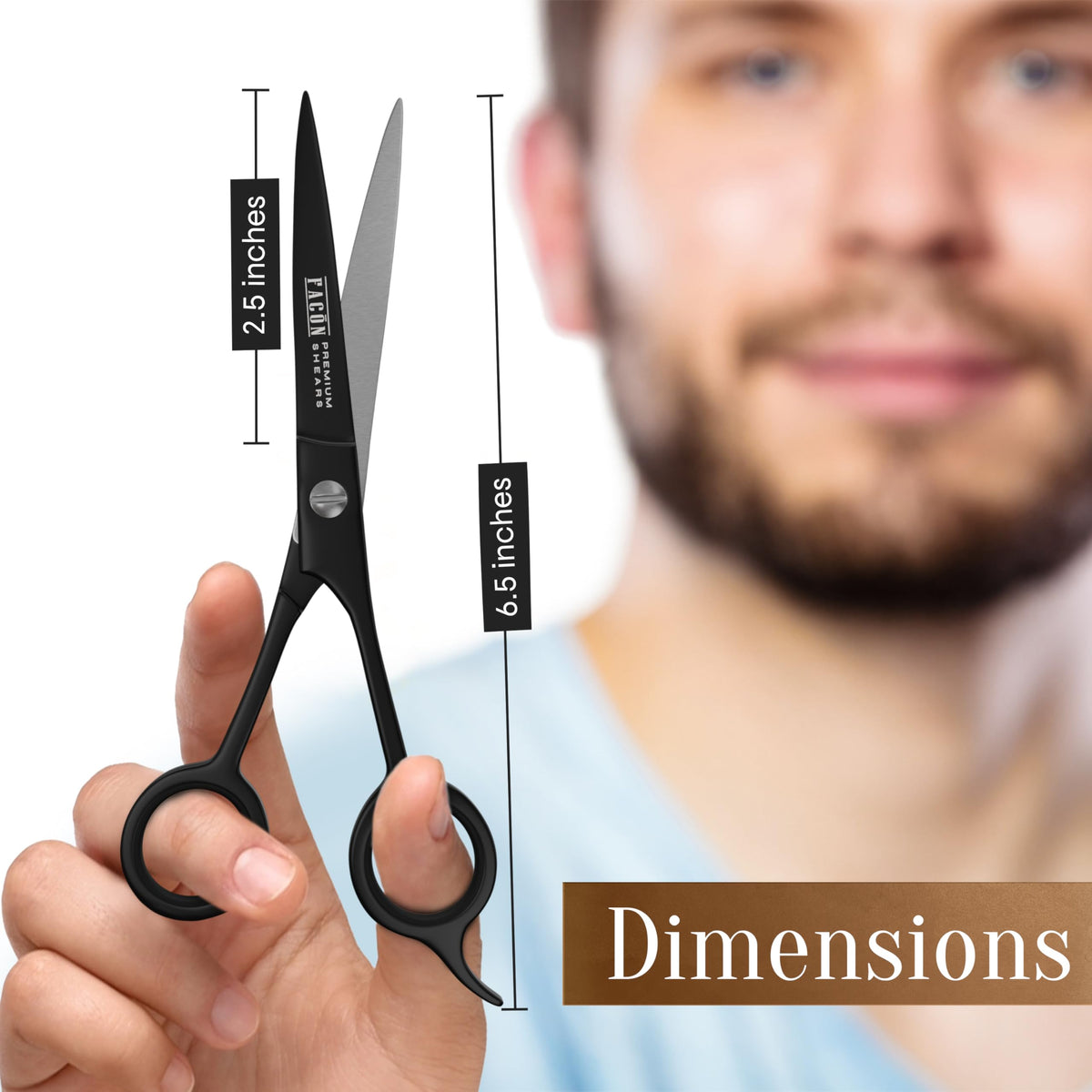 Facón Tijera de barbero profesional, acero inoxidable japonés, 16,5 cm de longitud, ajuste fino, tuerca de ajuste, calidad de salón