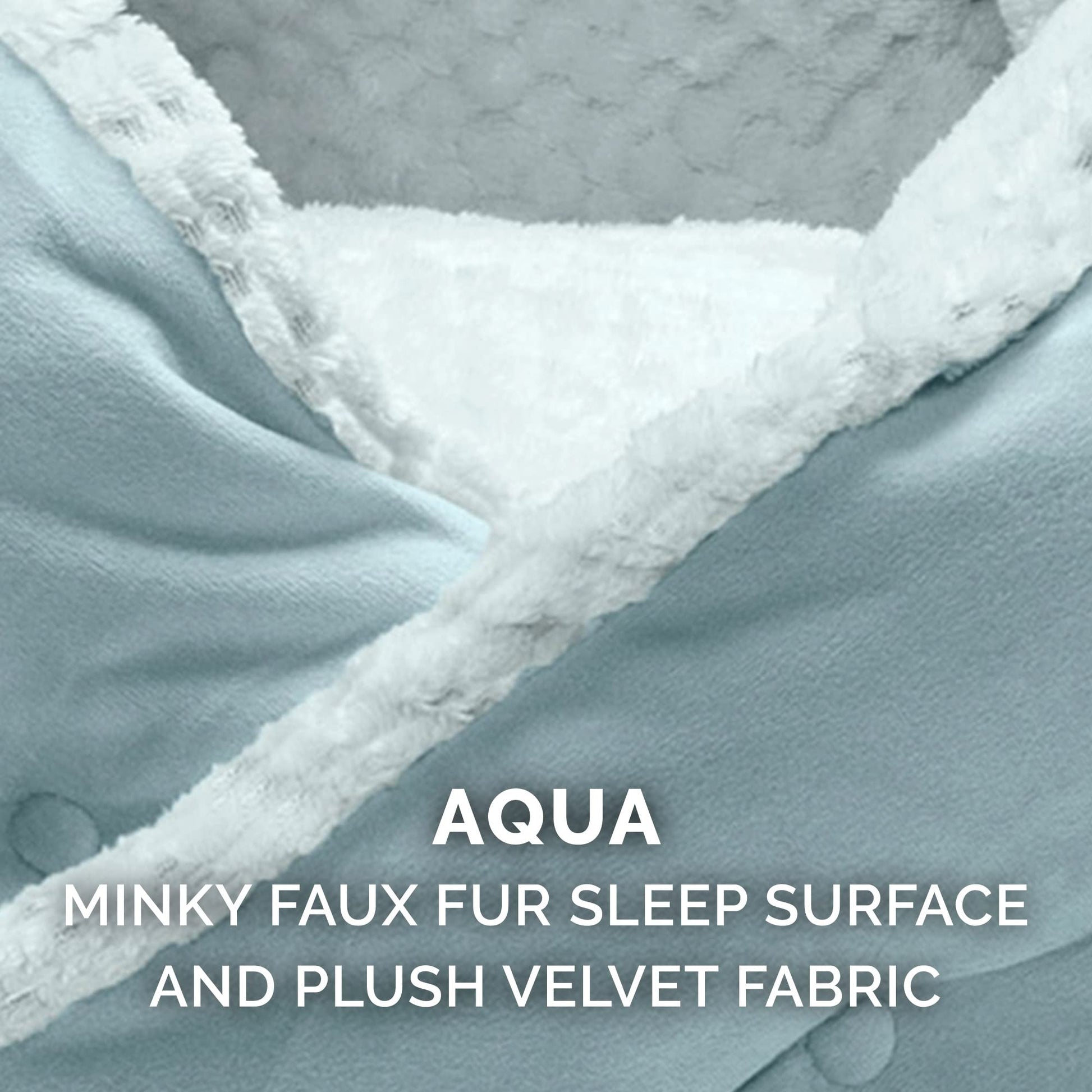 Furhaven 24" Round Medium Dog Bed Minky Plush & Velvet Calming Hug Nest, Washable - Aquamarine, 24-Inch
