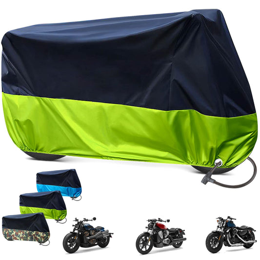 Cubierta Impermeable para Motocicletas, Funda para Moto Impermeable, 190T Tela Oxford Cubierta de Motocicleta, protección contra el Polvo, escombros, Lluvia y Clima, para Harley,Honda,Yamaha, Suzuki