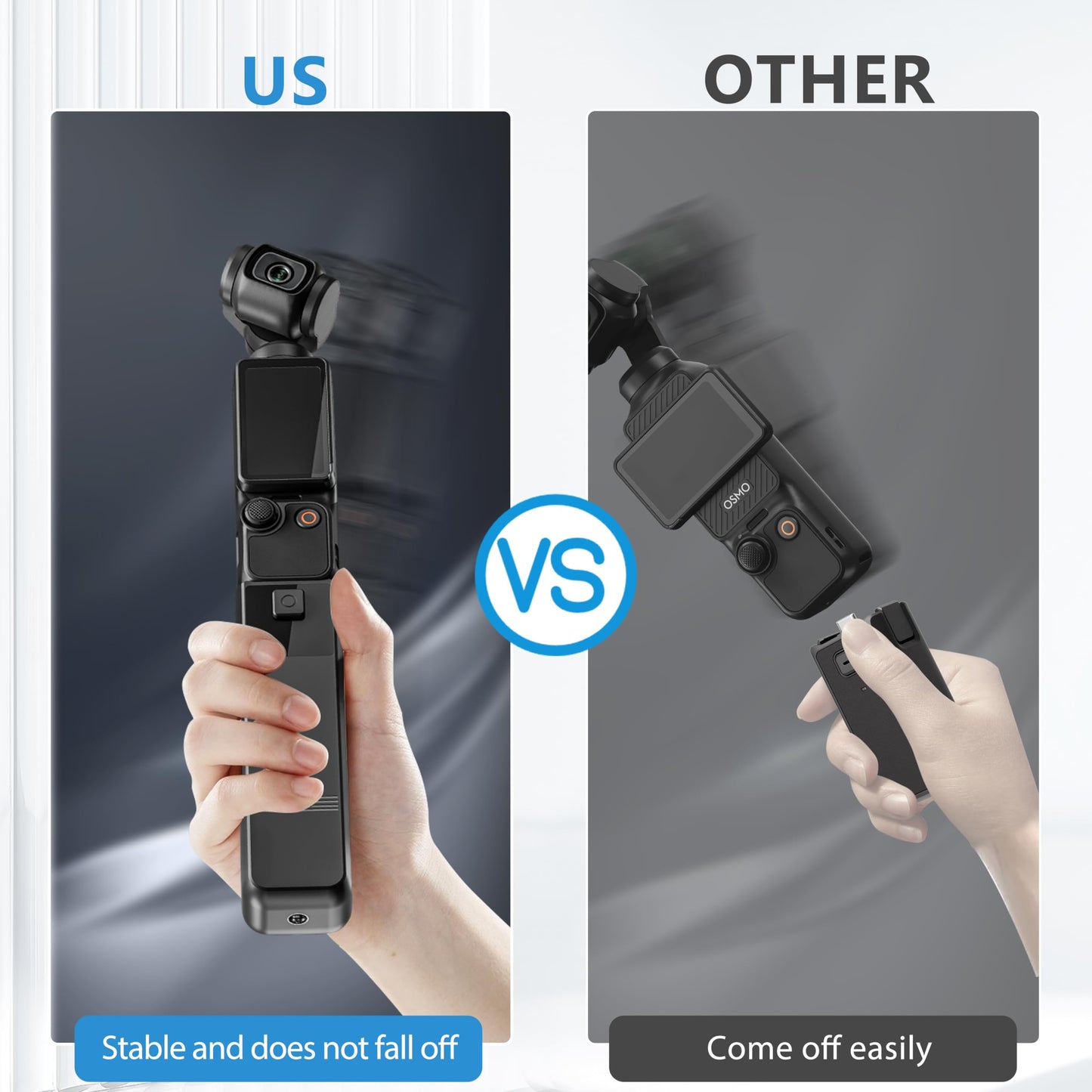 Mango de Batería Tomat Pocket 3 Mango de batería dji Osmo Pocket 3 Combo Creator batería Adicional Mango en Negro