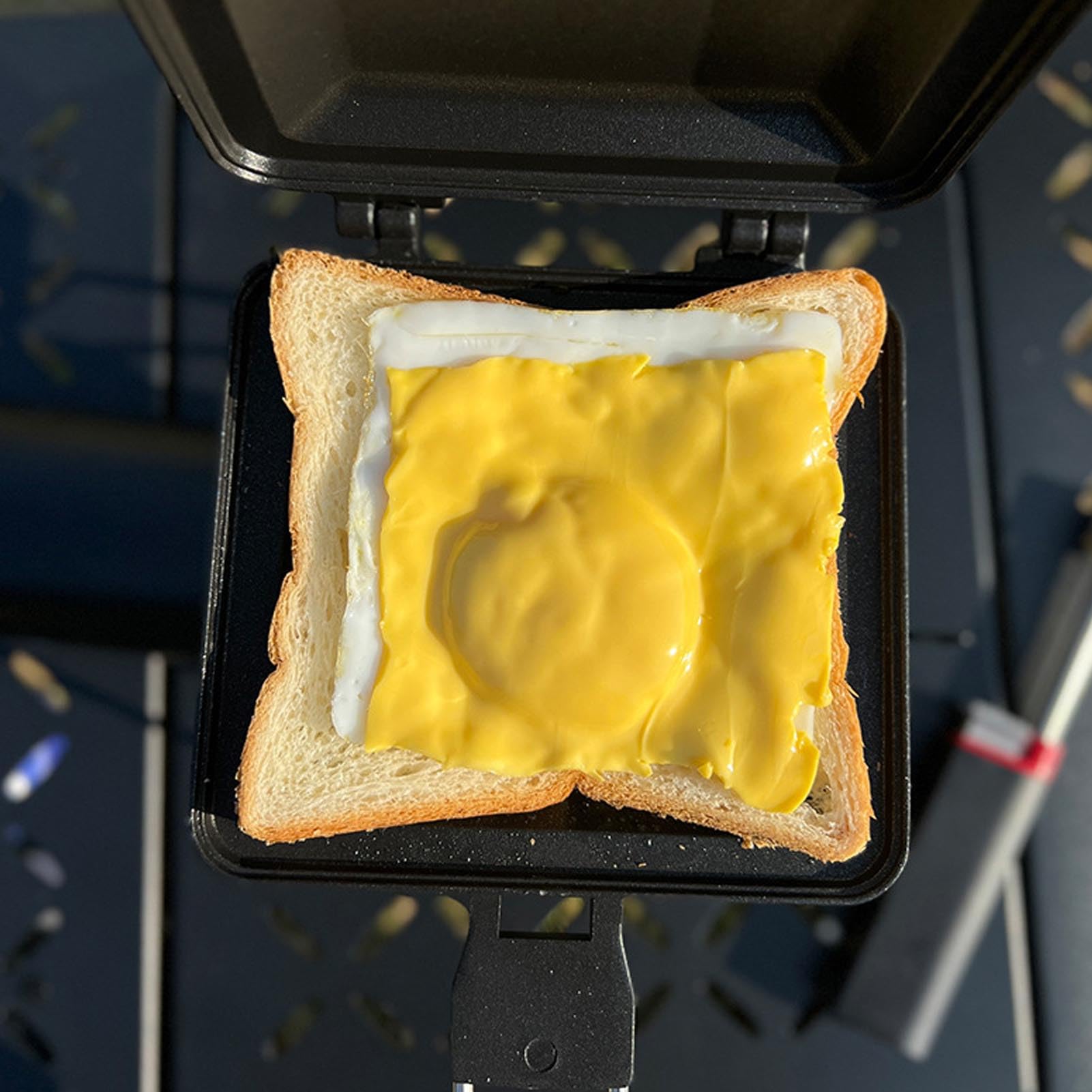 Sandwichera Resistencia al Desgaste Portátil Antiadherente Multiusos para Exteriores