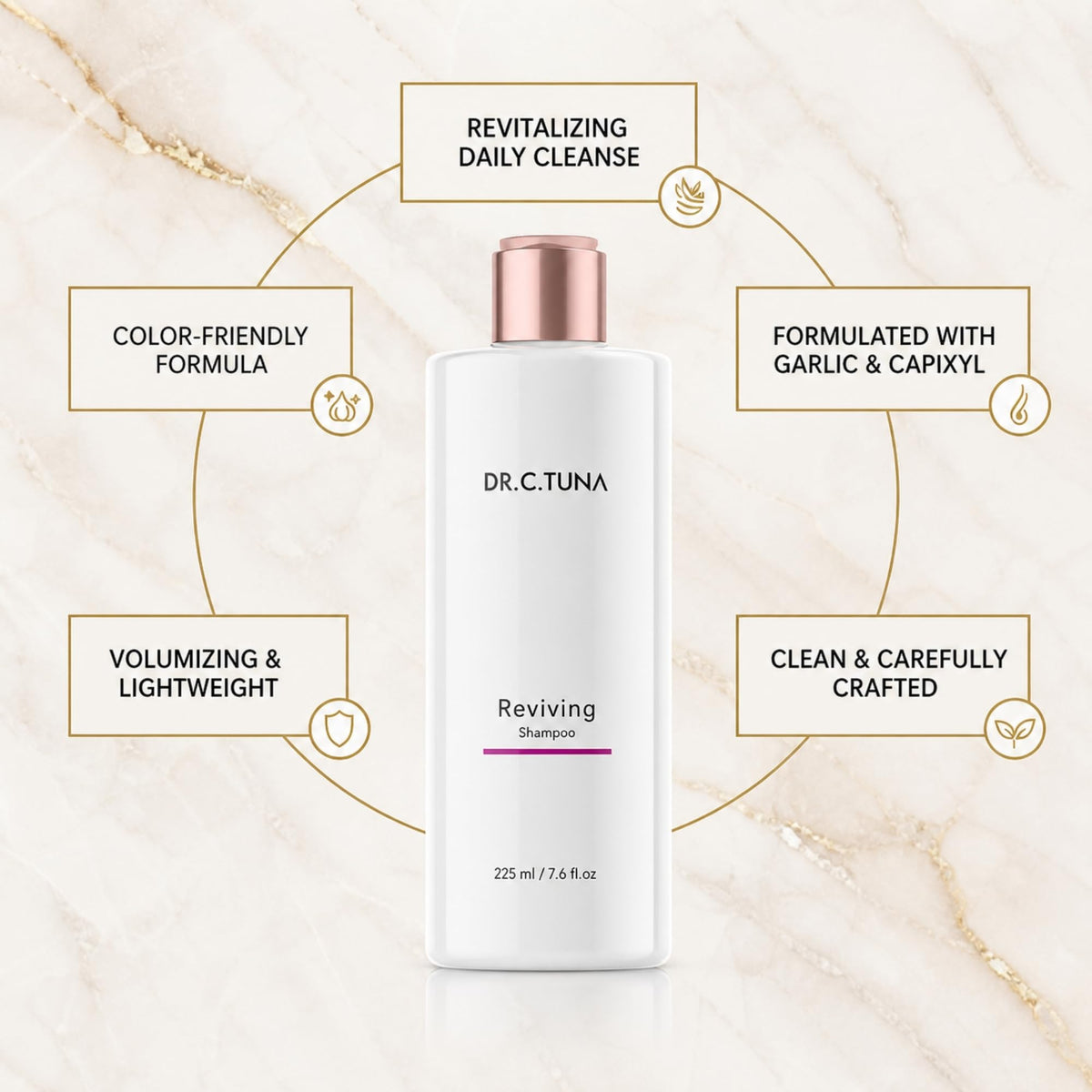 Farmasi Dr C Tuna, Advanced Hair Growth Reviving Hair Shampoo 7.6 fl oz Shampoo Reviving Champú DR. C. TUNA 225ML