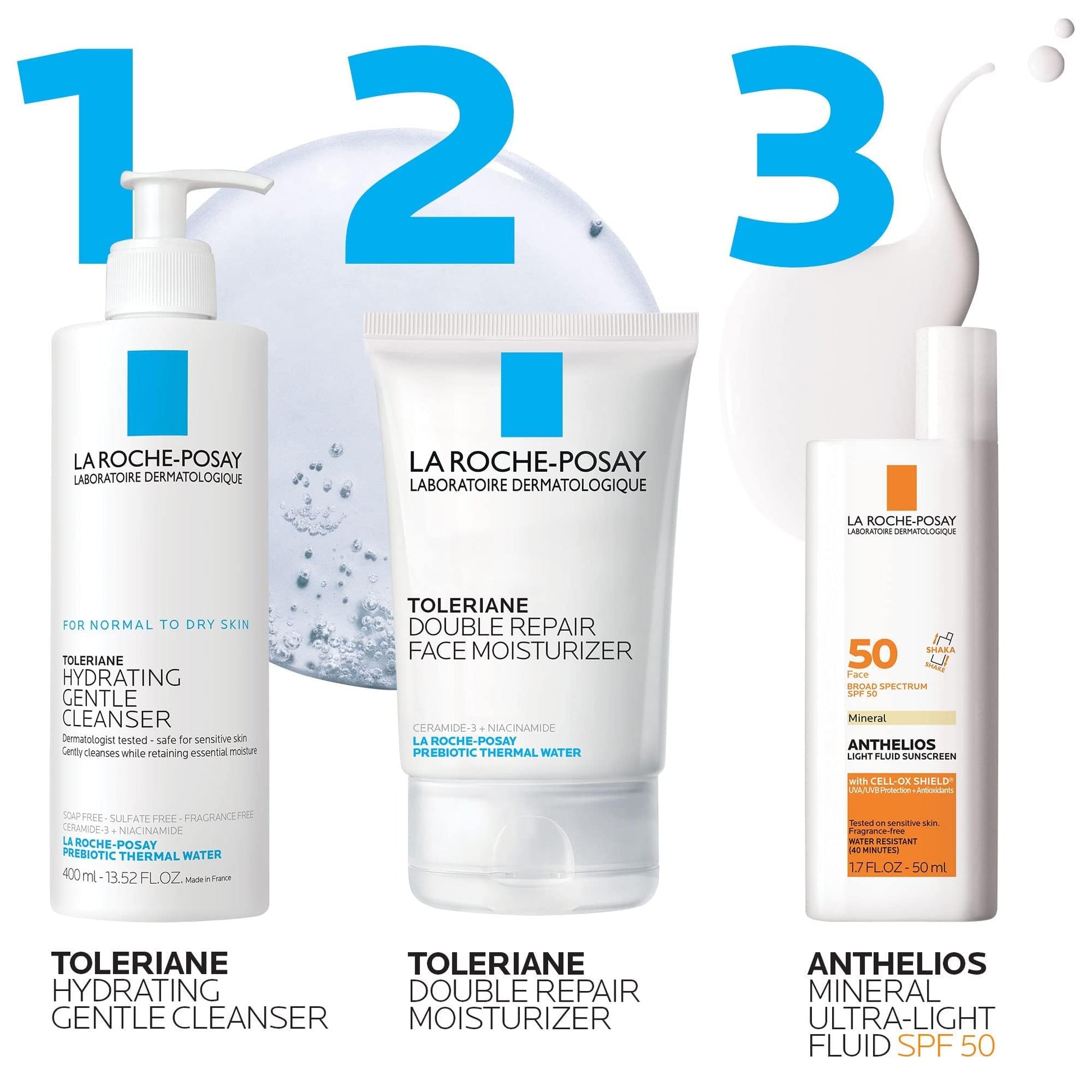 La Roche-Posay Anthelios 50 Mineral Protector solar ultra ligero con SPF 50, 50 ml (1.7 oz)