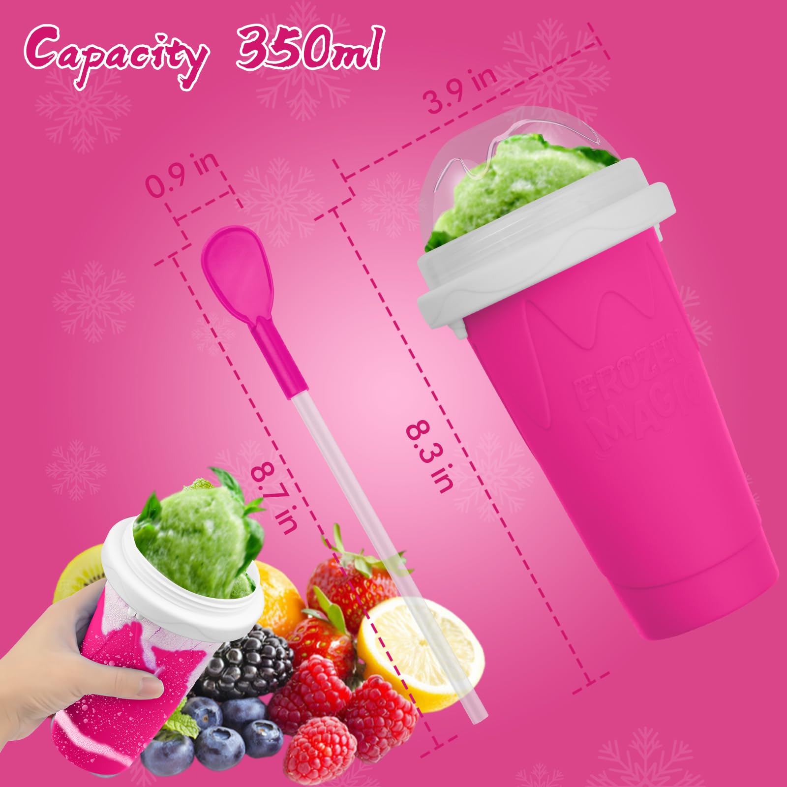 Jairuty - Taza para hacer granizados, tazas mágicas de congelación rápida para hacer helados de licuado de leche casera, taza para hacer granizado de doble capa, regalos de cumpleaños para niños