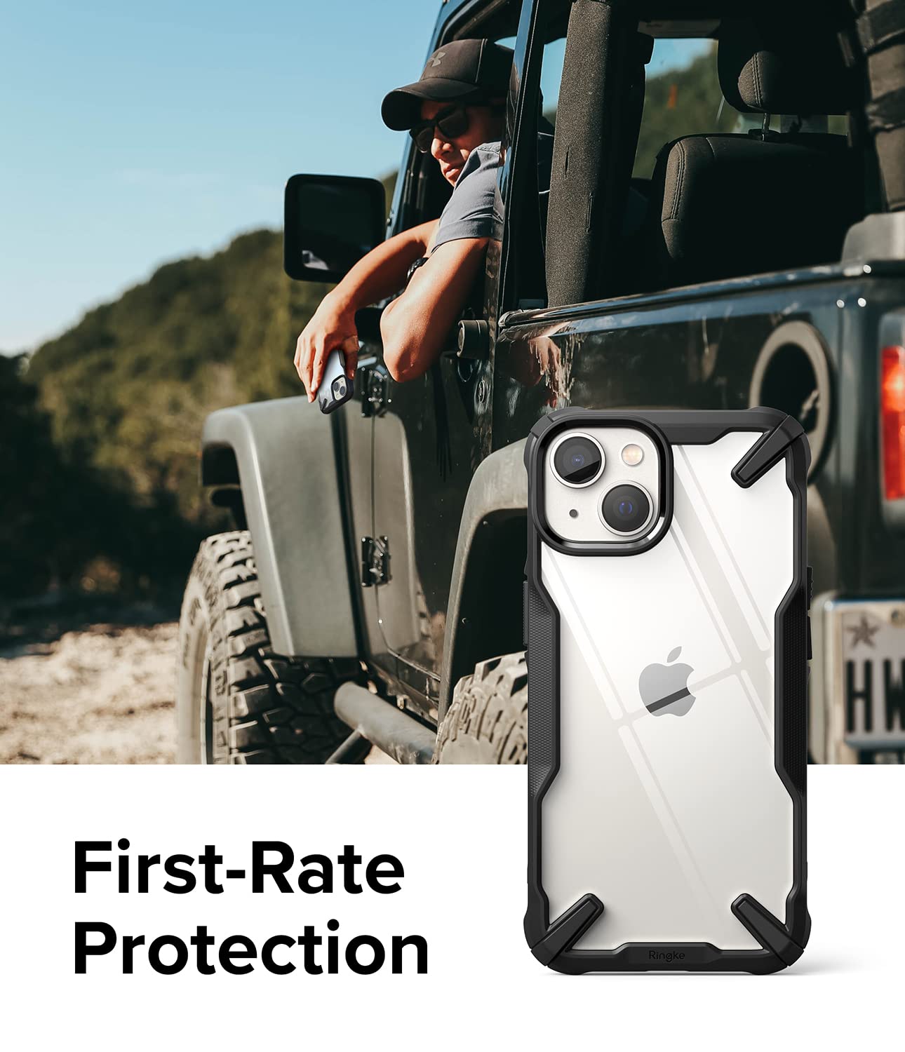 Funda Ringke Fusion-X iPhone 14 Negra Resistente Impactos