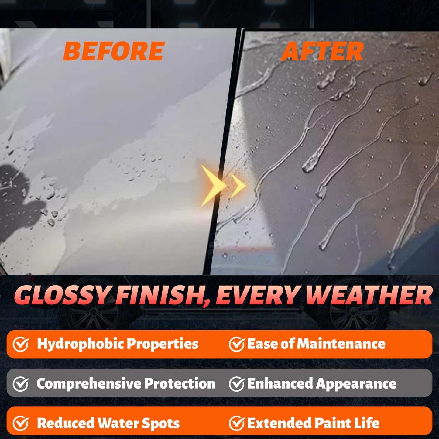 Líquido Hidrofóbico Shieldom Transparente con Aplicador de Fieltro para Ducha de Vidrio y Parabrisas