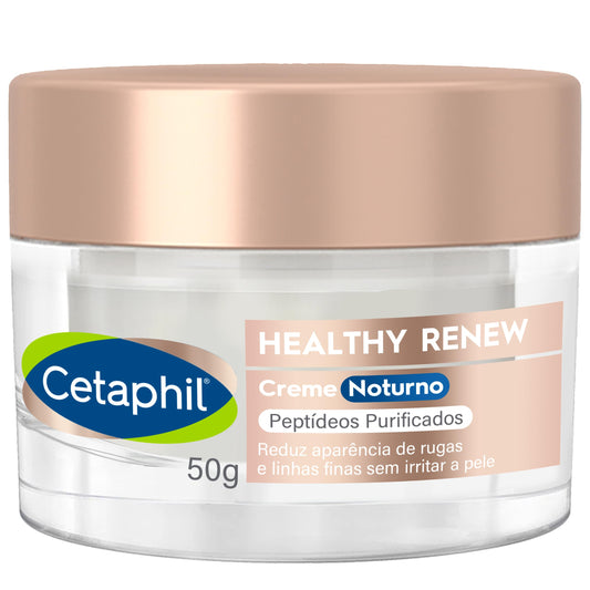 CETAPHIL HEALTHY RENEW Crema de Noche 50 g Eficacia Antiedad Comprobada Reduce la Apariencia de Líneas de Expresión Hidrata por 24 Hrs y Suaviza la Piel Recomendado por Dermatólogos para Piel Sensible