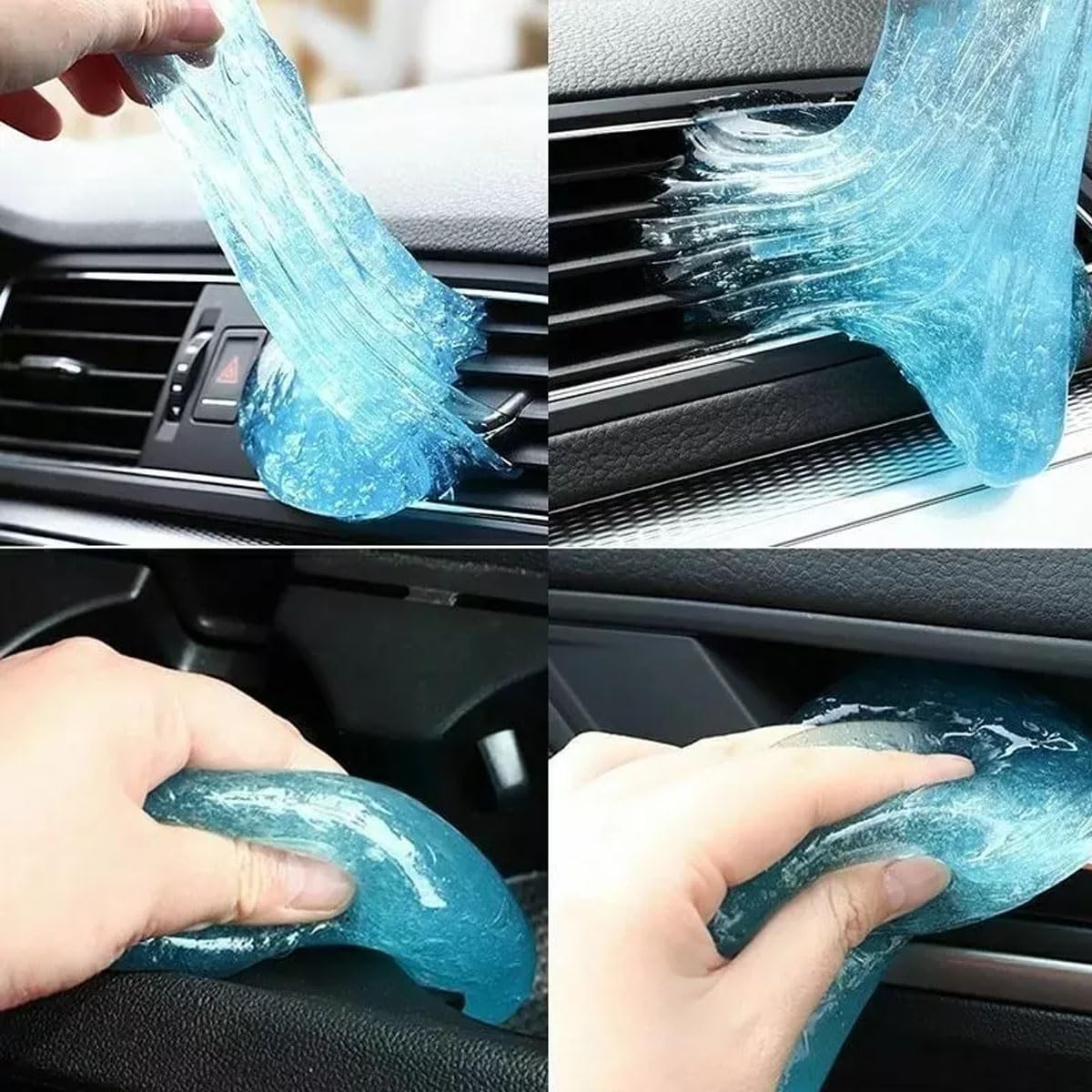 VERALY.MX Set 4 Slime Limpieza Superficies Multiusos Moldeable Adherente Alta Calidad Gel limpieza herramientas detallado automóvil limpia teclado polvo automotriz ventilación aire detalles interiores