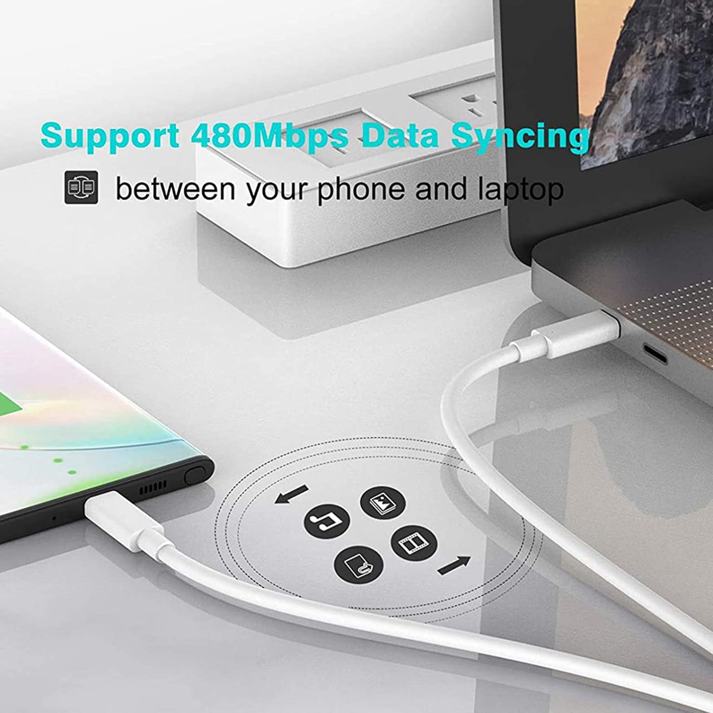 Cable USB C a USB C Mornwell 60W 1M para Carga Rápida