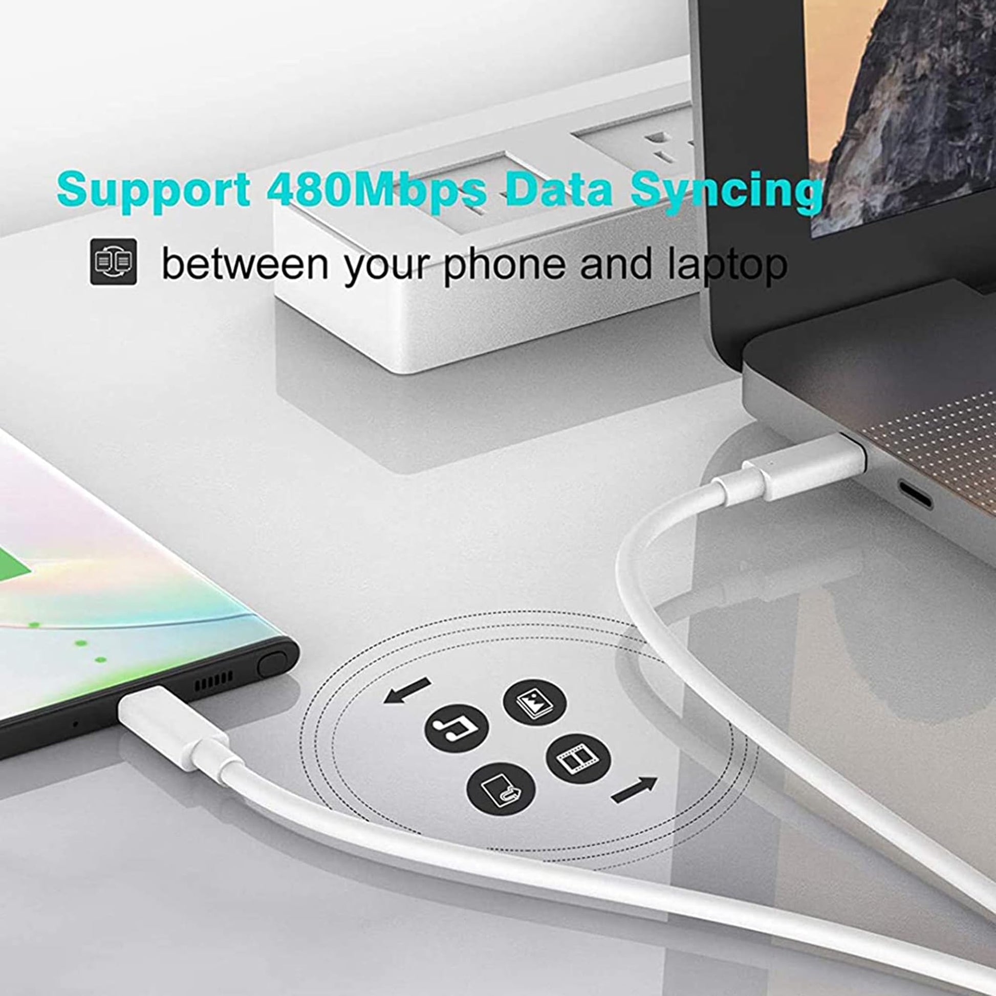Cable USB C a USB C Mornwell 60W 1M para Carga Rápida