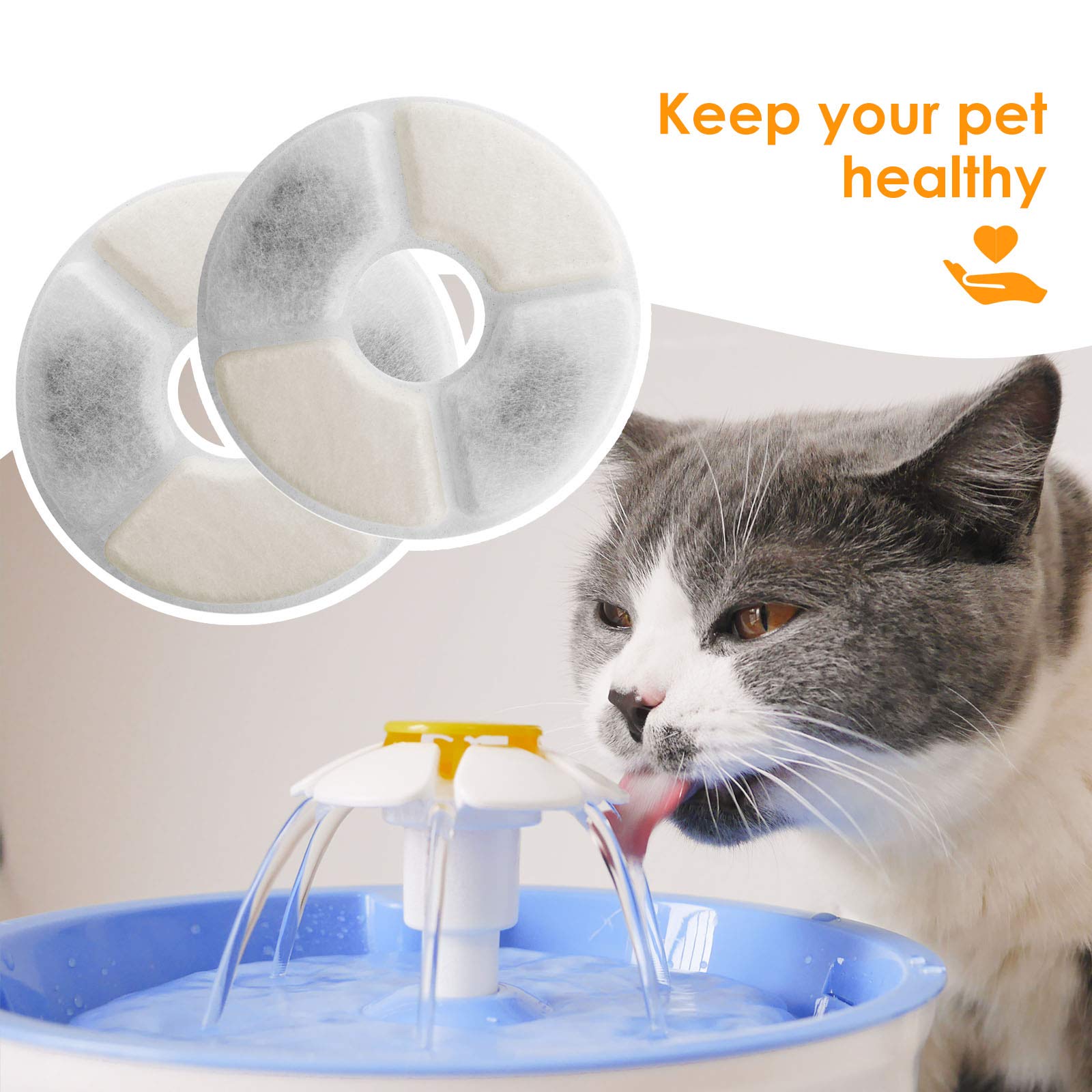 Filtros para Fuente de Gatos Simpeak con Carbón Activado y Intercambio Iónico