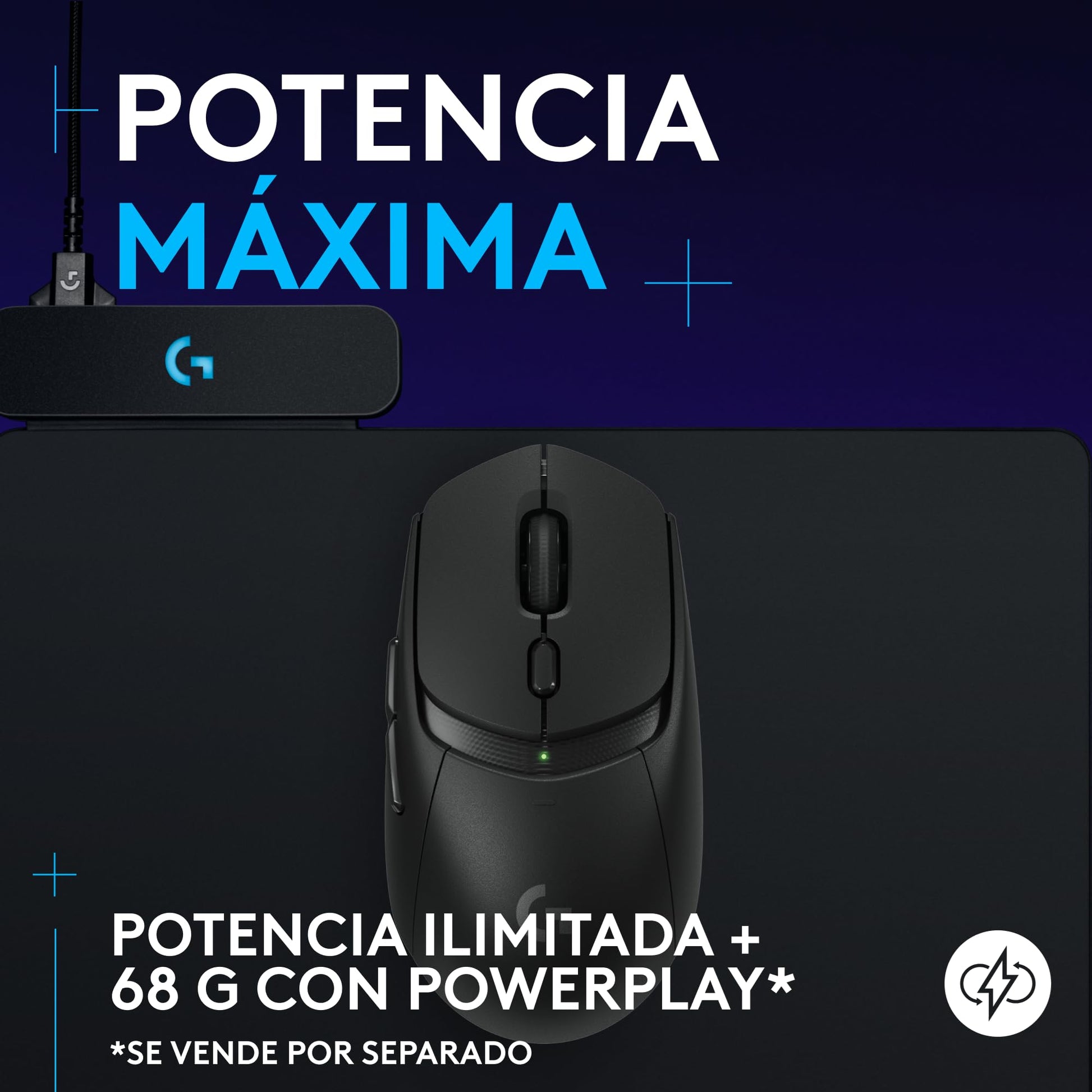 Logitech G309 Mouse inalámbrico Lightspeed para Juegos, Ligero, interruptores híbridos LIGHTFORCE, Sensor Hero 25K, 300+ Horas con una batería AA, 6 Botones programables, PC y Mac - Negro
