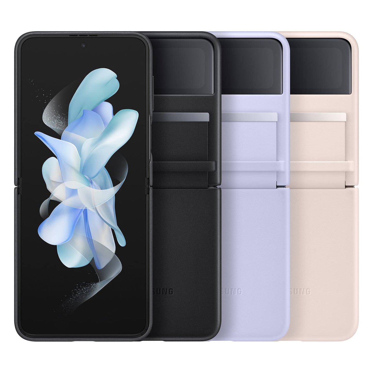 Funda de Cuero Flap Samsung Galaxy Flip 4 Negra