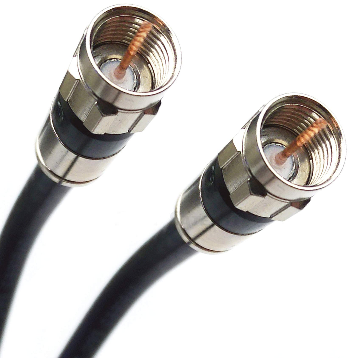 Cable Coaxial RG6 15m Negro Anti-corrosión para Audio Video Internet 75 Ohm