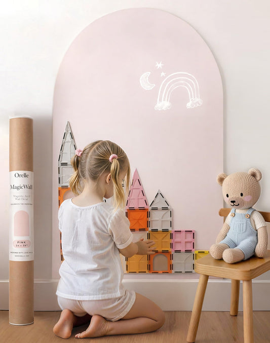 Adhesivo Magnético Orelle MagicWall Arco Reposicionable para Pared con Tiza y Soporte