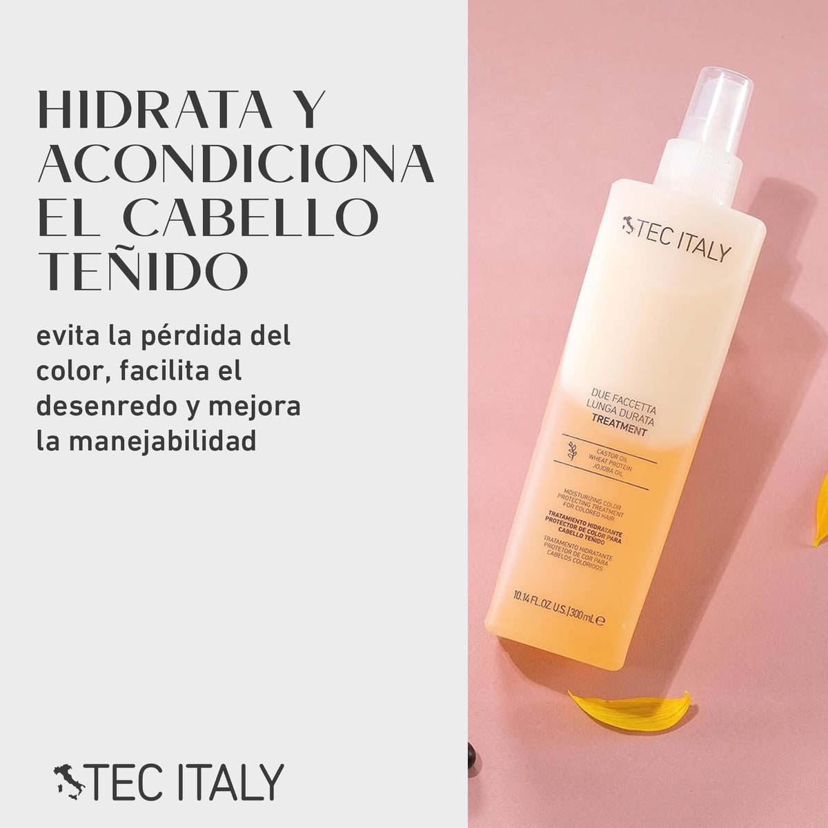 TEC ITALY Due Faccetta Tratamiento Hidratante para Cabello Teñido 300 ml