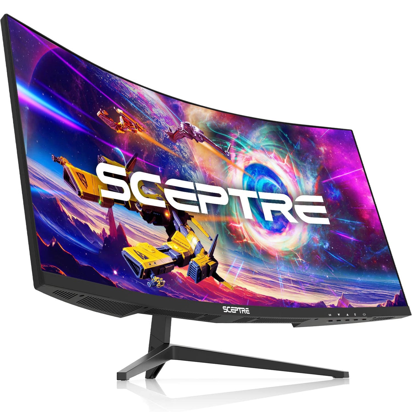 Monitor Gaming Curvo Sceptre 30 Pulgadas Negro Metalizado Pantalla Ultra Ancha hasta 200Hz con Altavoces Integrados