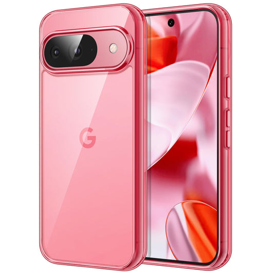JETech Funda para Google Pixel 9/9 Pro 2024, Anti-Amarillo Antigolpes Protectora Carcasa, Antiarañazos PC Duro Respaldo (Rosa Peonía)