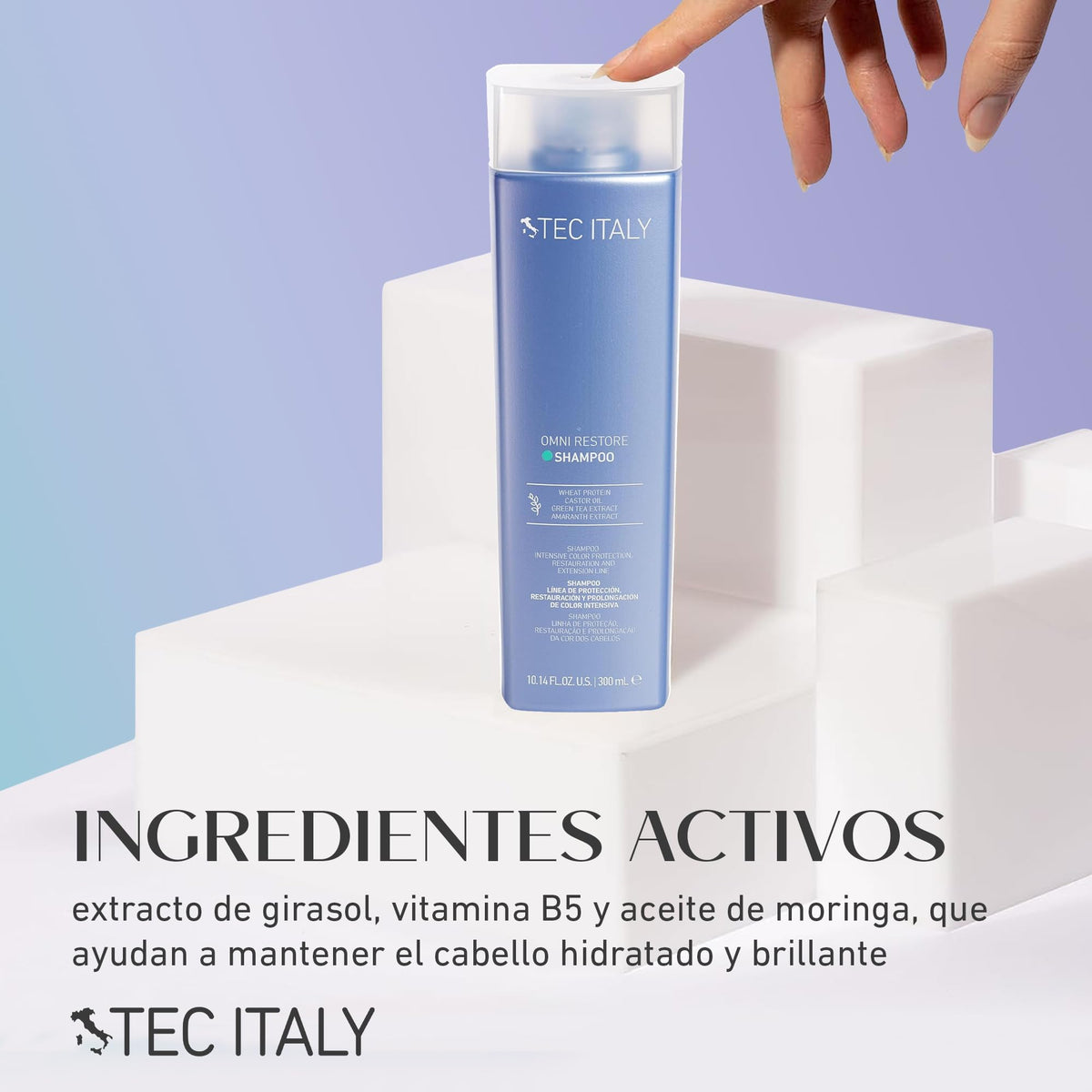 TEC ITALY Omni Restore Shampoo Protección Color y Cuidado Cabello 300 ml