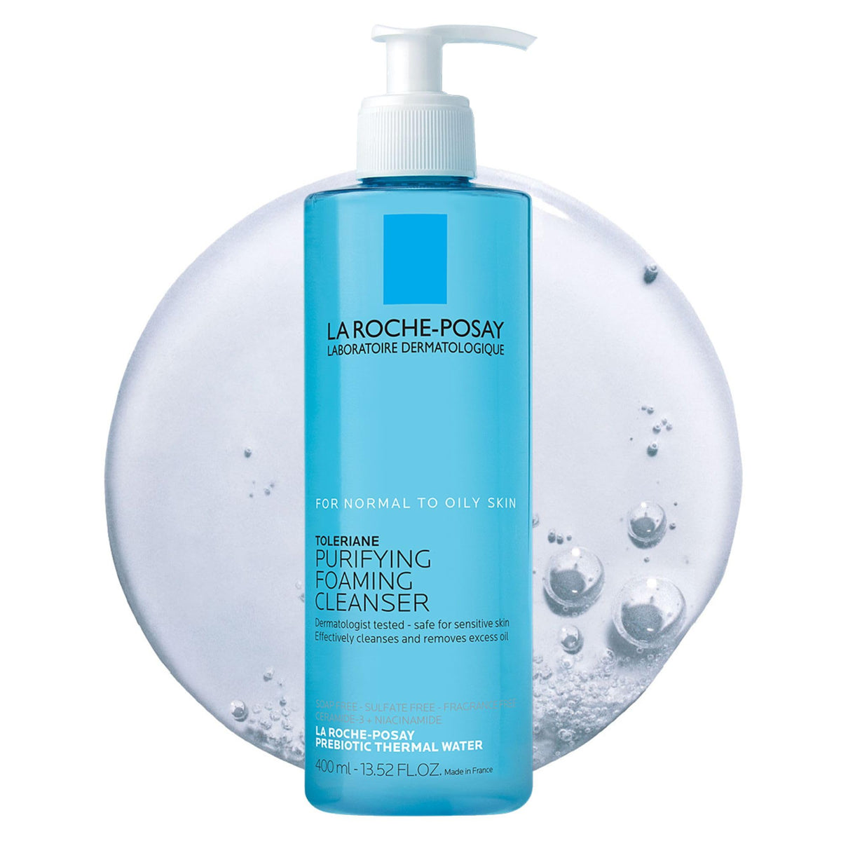 La Roche-Posay - Limpiador espumoso purificante Toleriane, 13.52 onzas líquidas Oz.