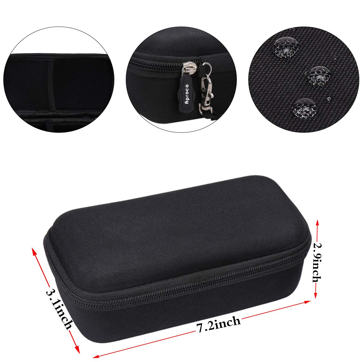 Aproca Hard Travel Case Compatible Skull Shaver Pitbull Gold Shaver (Black-new)