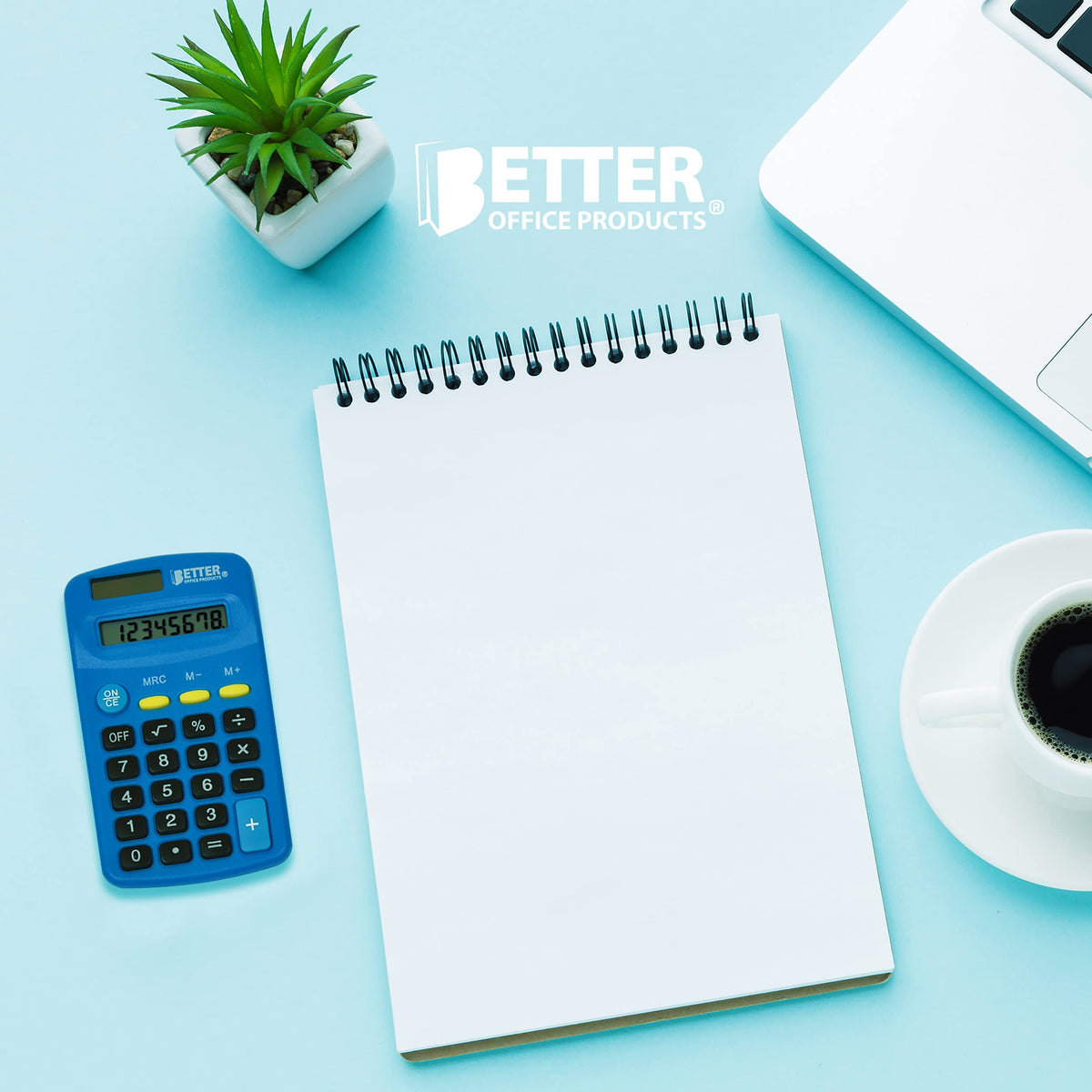 Mini Calculadoras Better Office Products Azul Negro Rosa Visualización de Mano de 8 Dígitos Función Estándar Alimentación Dual