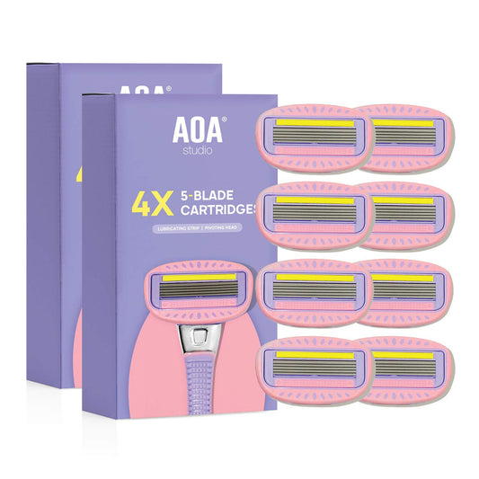 Recambios de Afeitado Suave AOA Studio Blade 8 para Piel Sensible para Mujer