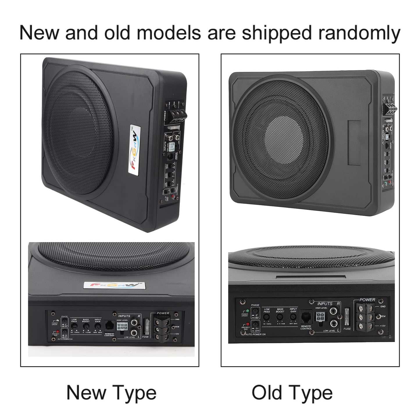 Subwoofer Compacto para Debajo del Asiento de 800 W, 10 Pulgadas, Subwoofer Delgado de 13,6 X 10,2 X 2,7 Pulgadas para Camión, Subwoofer para Automóvil, Amplificador Delgado,