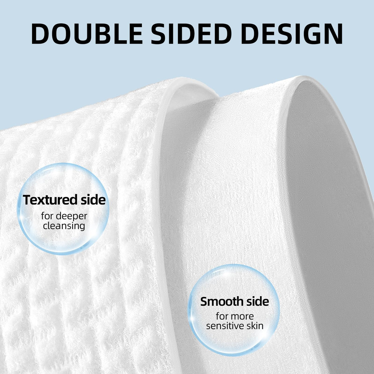 SilkenVive Toallas faciales desechables Clean Towels XL (50 unidades, 25x30 cm) – Toallitas desmaquillantes secas, paños faciales ultrasuaves sin pelusa, biodegradables para una piel limpia.