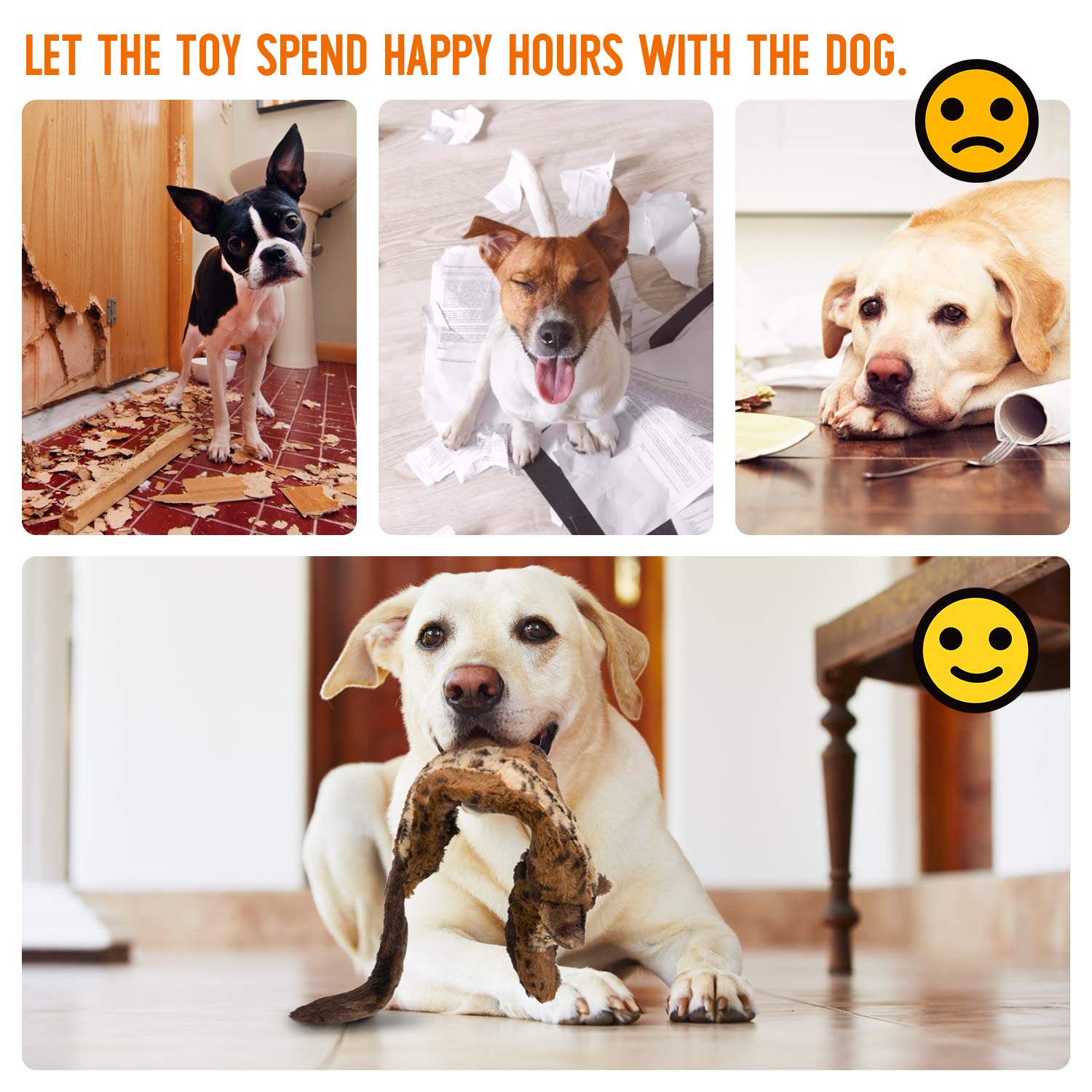 AzsmUK - Juego de juguetes para perros chillidos para perros pequeños, medianos y grandes, duradero, lavable, cuerda para masticar la dentición y lindos animales, juguetes naturales para perros pequeños, medianos y grandes, paquete de 6