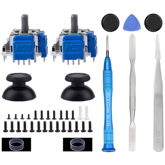 Ikpek 2 Pack Joysticks for DualSense PS5 TMR Electromagnetic Joystick Replacement for Sony PlayStation 5 PS5 Controller Anti-Drift Sticks with Repair Accessories Parts