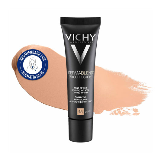 Base de Maquillaje 3D en Mousse para Pieles Mixtas a Grasas FPS 25 Vichy Dermablend T45 30ml