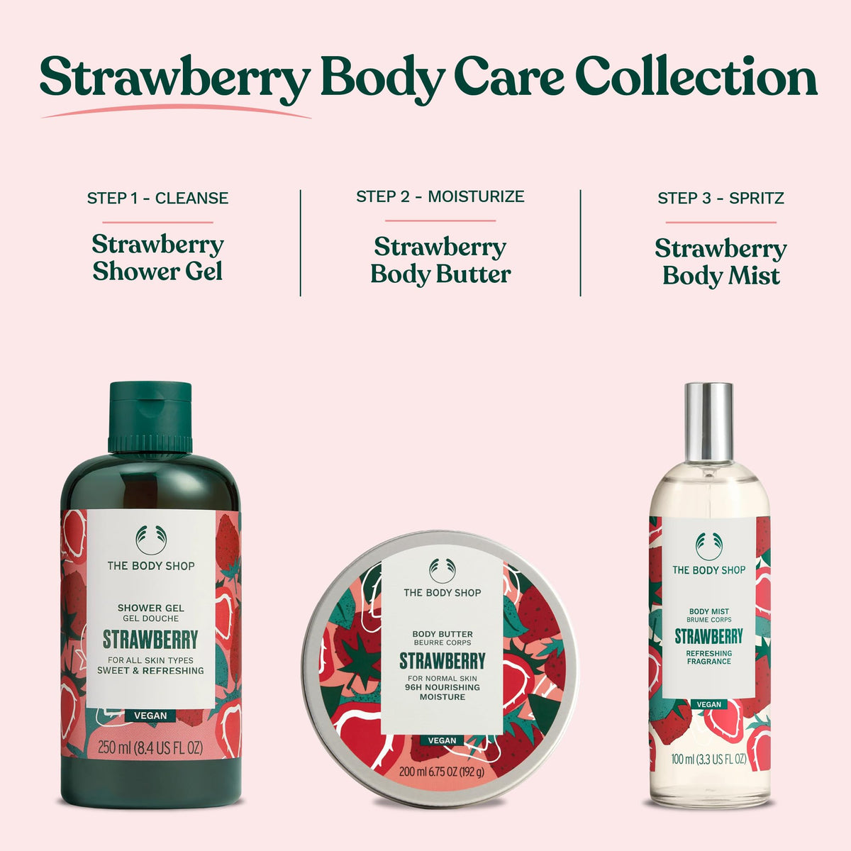 The Body Shop Strawberry Shower Gel, 2 Fl Oz