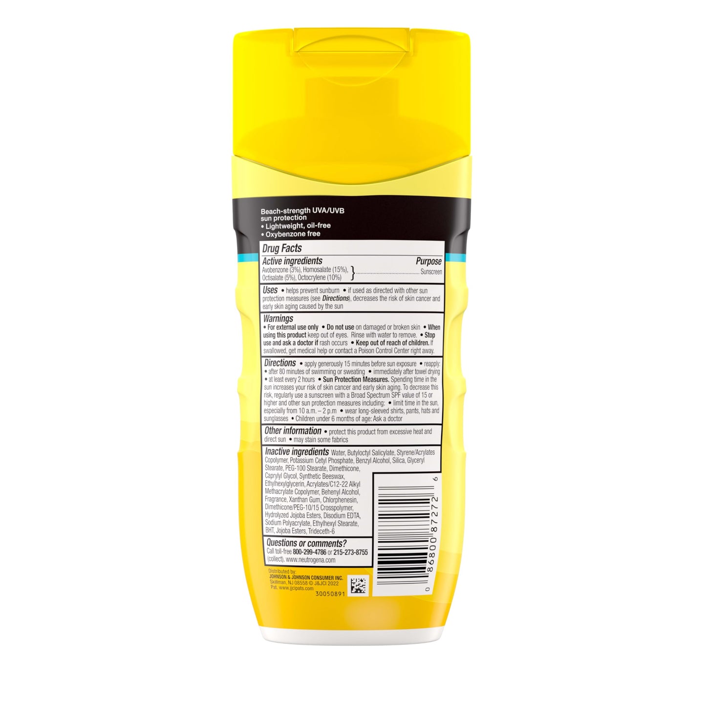 Bloqueador Solar Neutrógena Solar Beach Defense 70 SPF Resistente al Agua para Pieles Grasas y Mixtas