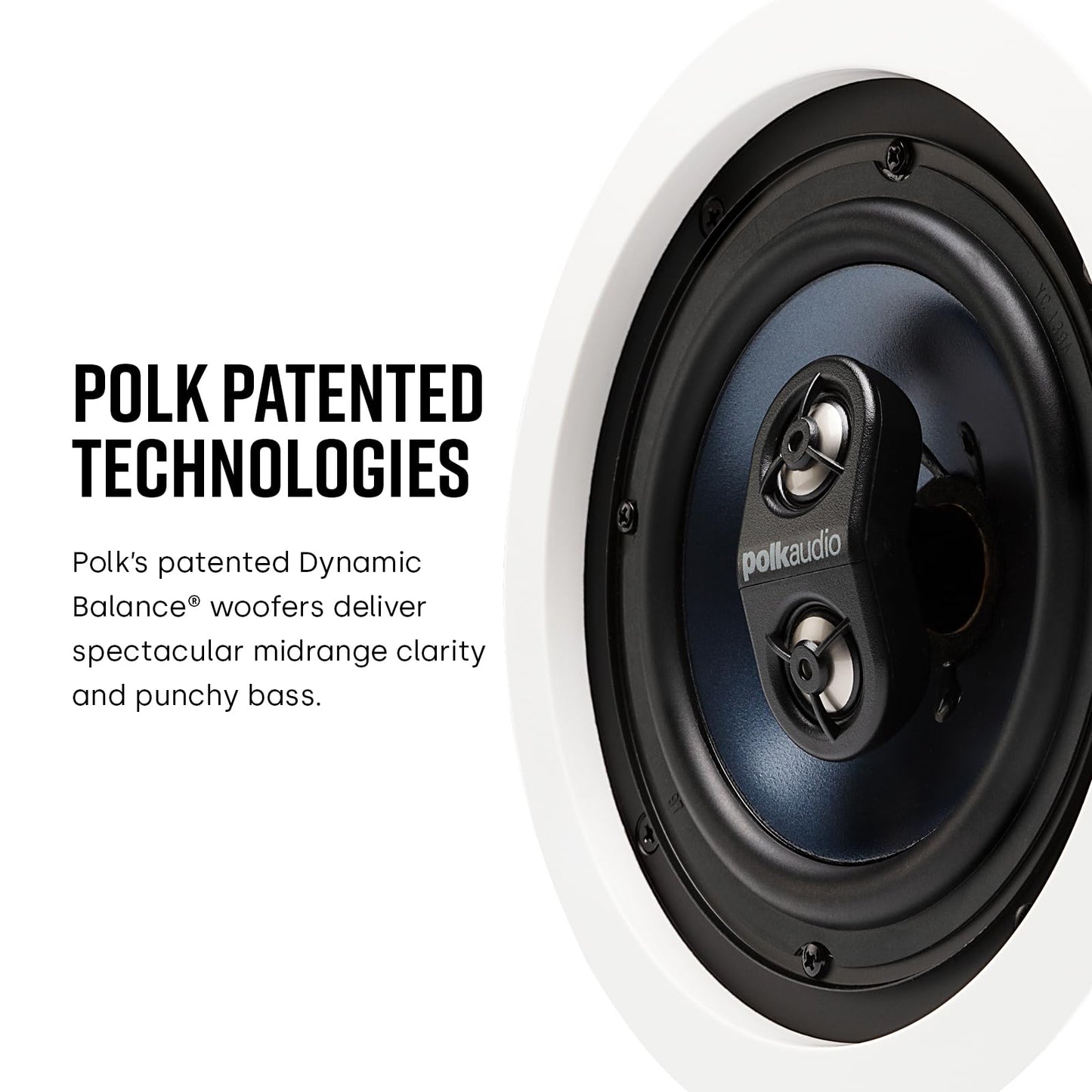 Polk Audio RC6s - Bocinas (Bocina set unit, In-wall/in-ceiling, 0.75, 40 - 20000, Black, White, Wired)