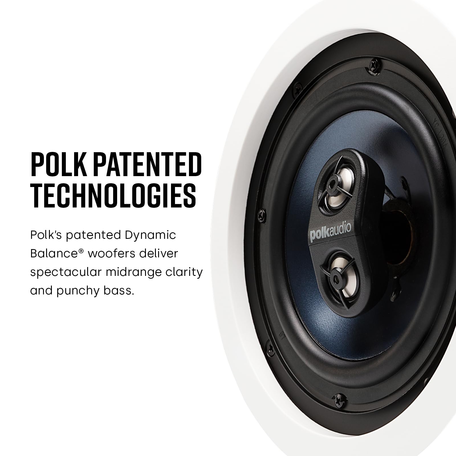 Polk Audio RC6s - Bocinas (Bocina set unit, In-wall/in-ceiling, 0.75, 40 - 20000, Black, White, Wired)