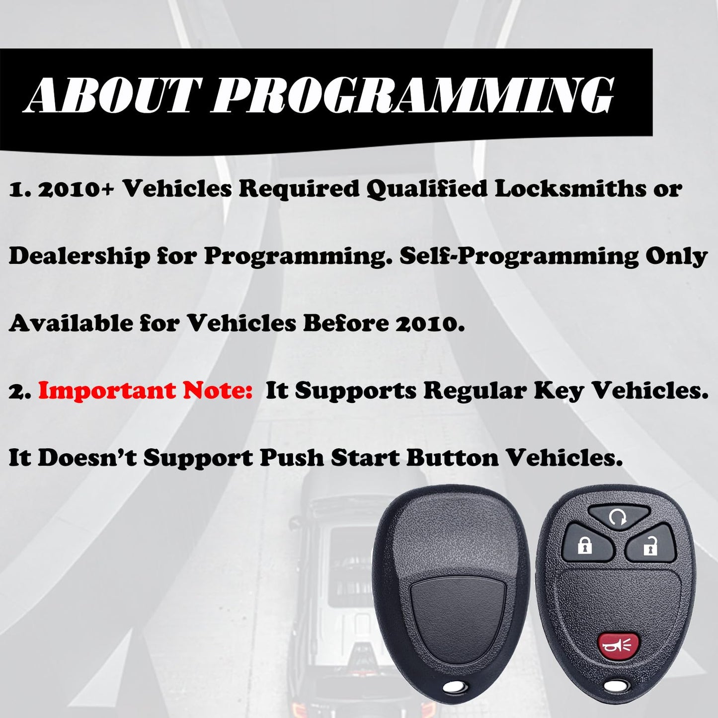 MechanMagic - Llavero de repuesto compatible con Chevy Silverado Avalanche Equinox Express Traverse GMC Yukon Sierra 1500 2500 3500 HD Acadia Savana Buick Enclave 2007-2013 Control remoto de entrada