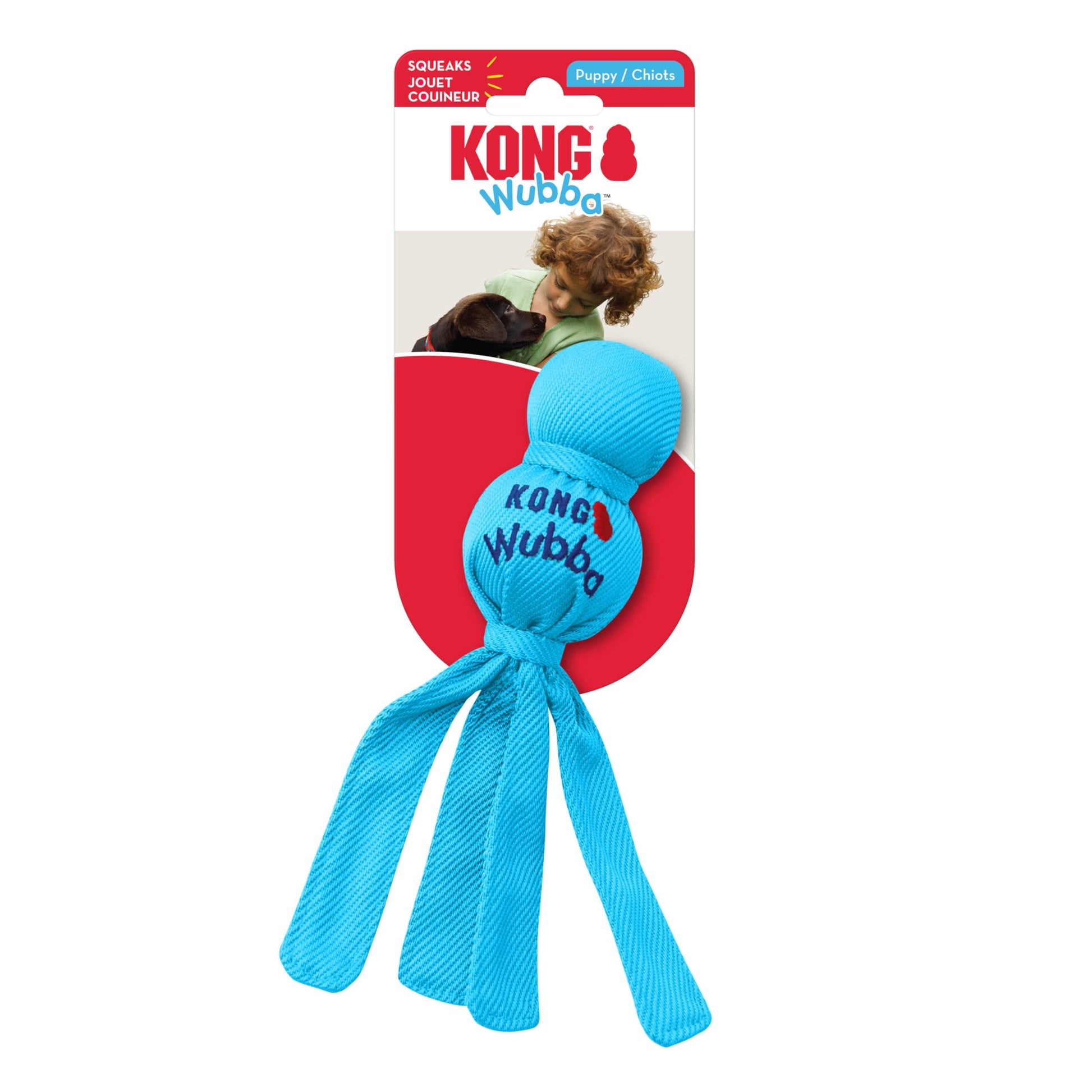 Kong Wubba Puppy Toy (Assorted Colours), Pack of 1
